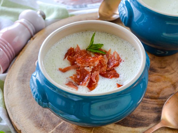 SOPA FRÍA DE MELÓN CON JAMÓN