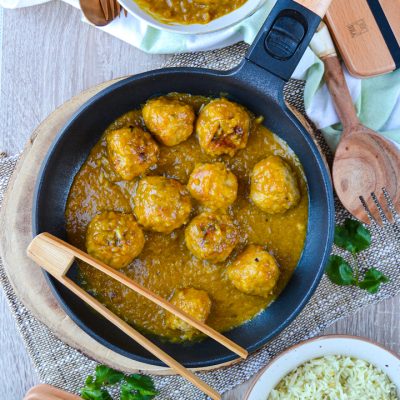 Albondigas-de-cerdo-con-salsa-de-mango