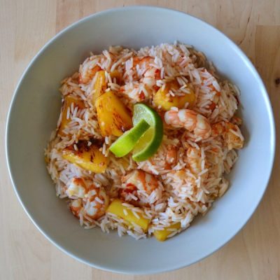 Arroz-con-piña-y-gambas