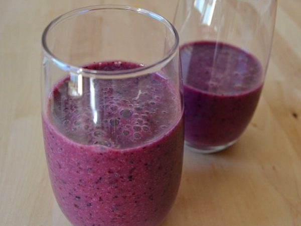 BATIDO DE ARÁNDANOS Y CEREZAS