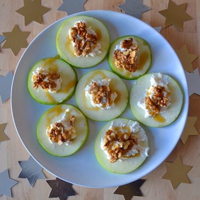 Canapés-de-manzana-y-queso