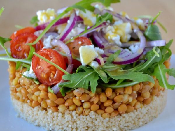ENSALADA DE LENTEJAS Y BULGUR