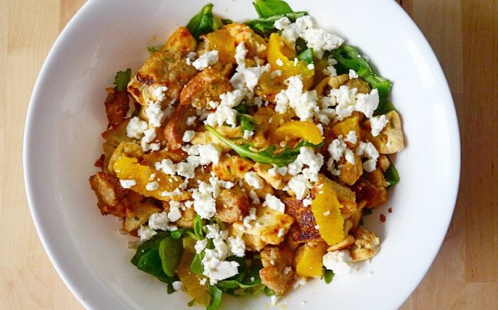 ENSALADA DE POLLO AL AJILLO