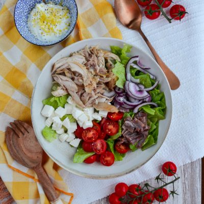 Ensalada-de-pollo-con-aliño-fresco