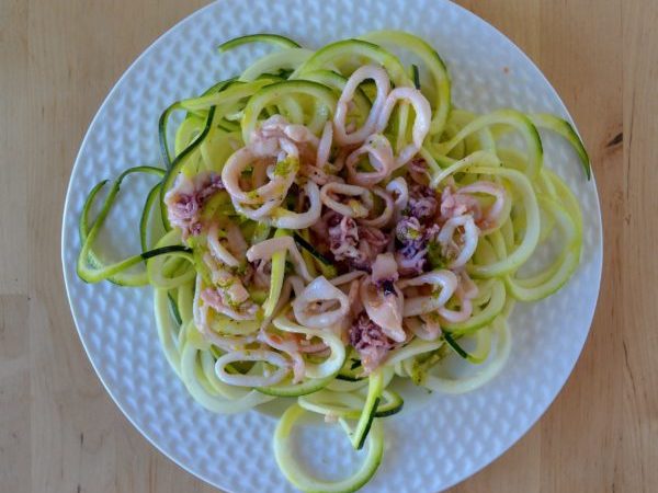 ESPAGUETIS DE CALBACÍN CON CHIPIRONES