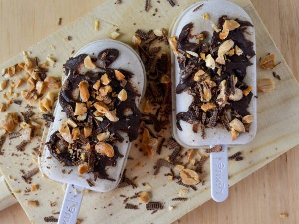 HELADO DE PLÁTANO Y CREMA DE CACAHUETE
