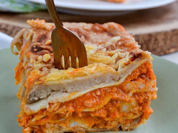 LASAÑA DE MERLUZA Y GAMBAS