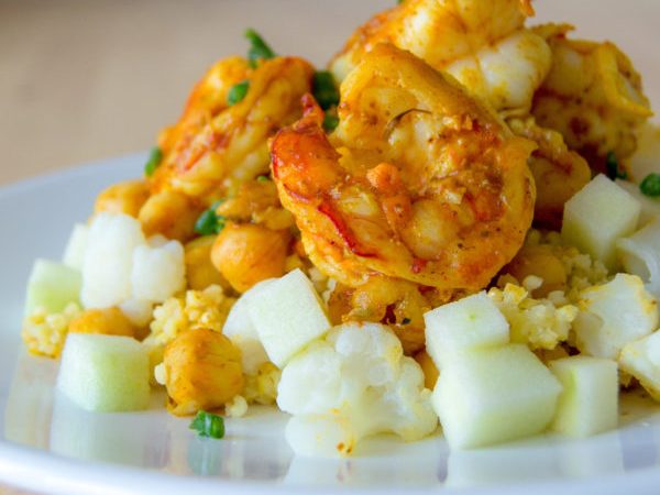 MIJO CON COLIFLOR Y GAMBAS