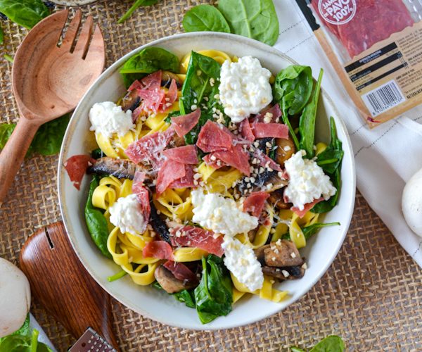 Pasta-con-champiñones-y-ricotta