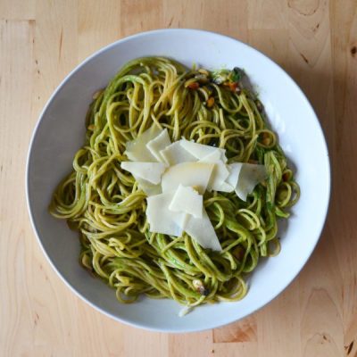 Pasta-con-crema-de-espinacas