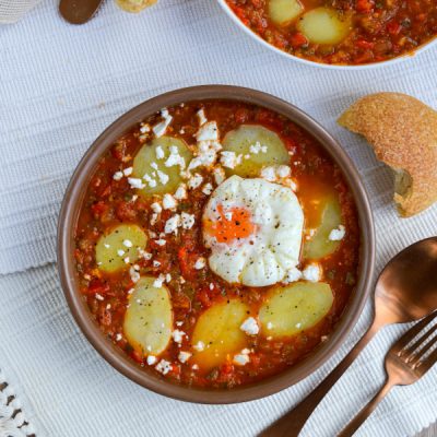 Pisto-con-huevo-y-patatas