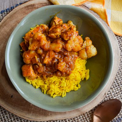 Pollo-al-curry-con-coliflor