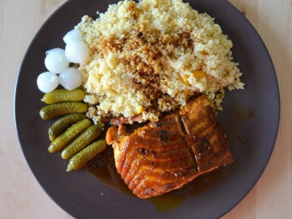 SALMÓN CON SOJA Y NARANJA