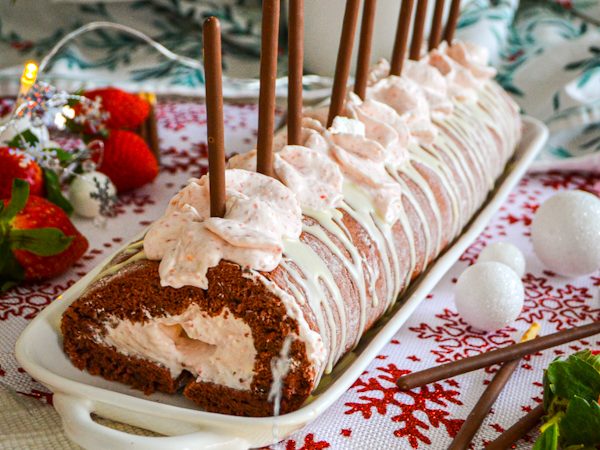 TRONCO DE FRESAS CON NATA