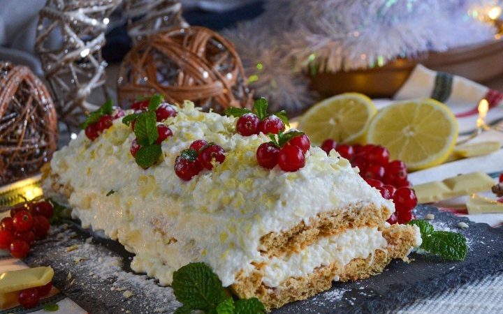 TRONCO DE NAVIDAD DE MOUSSE DE LIMÓN